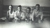 Curtis, Woodie, Willy Weiner, and Johnny Walton in thier room at Santa Anna