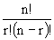 Combinations Formula