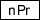 The n P r Key: Side Flap: Row 6, Column 5 
