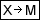 The X arrow M Key: Row 6, Column 1