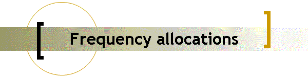 Frequency allocations