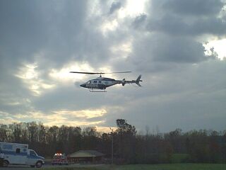 Watching the CMC Med-e-vac Chopper land