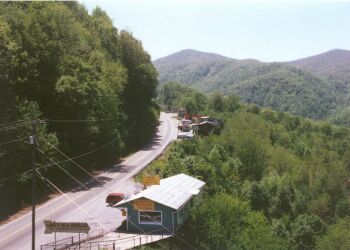 View from the observation platform on highway 19 at Maggie Valley