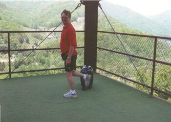 View from the observation platform on highway 19 at Maggie Valley and me