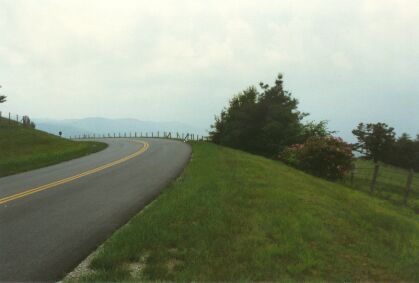 The Blue Ridge Parkway near Boone N C