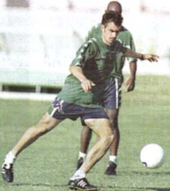Bornes entrenando en la Ciudad Deportiva del Betis
