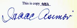 Firma de Isaac Asimov