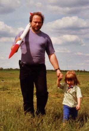Papa, Sandra and rocket :)
