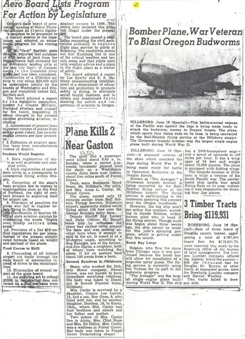 s1.jpg - A newspaper account regarding N7922A's purchase and conversion to an air tanker.