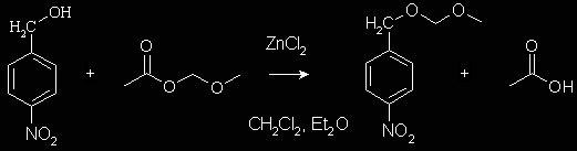 Protecting of hydroxyl group of 4-nitrobenzyl alcohol