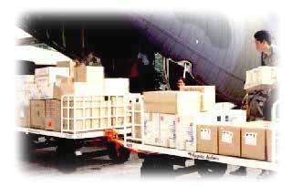 Loading of supplies via C-130 H