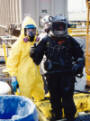 A dirty Hazmat-diver
