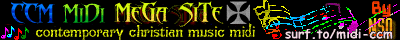 The Ultimate Contemporary Christian Music MIDI Site on the Internet (This is the CCM MIDI Banner)
