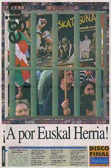 Portada de Egin el 2/12/1997