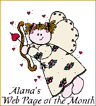 Alana's Web Page of the Month Award