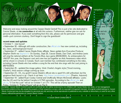 third layout (October 1 - December 1, 2003)