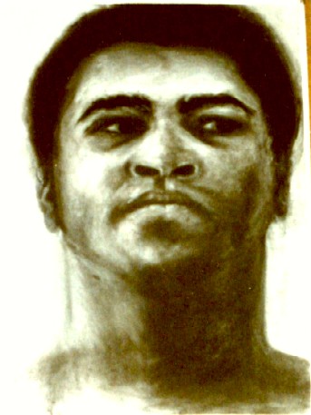 "Muhammad Ali" -  Charcoal on Paper 2001