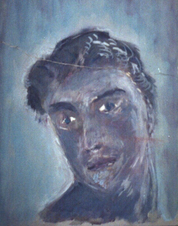 "Self Portrait" -&nbsp; Acrylic on Paper 1989