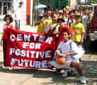 Click here to enlarge the photo of the banner at Center for Positive Futures