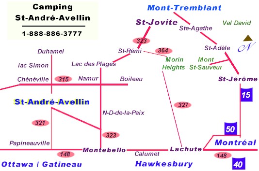 Cliquez sur cette carte pour la carte de St-Andr-Avellin