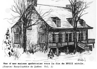 maison qu&eacute;b&eacute;coise vers 1800