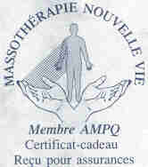 Massothérapie Nouvelle Vie.  Le salon de massage de Longueuil.