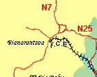 Carte de Madagascar Ouest : fianarantsoa et ligne fce (Photographies)