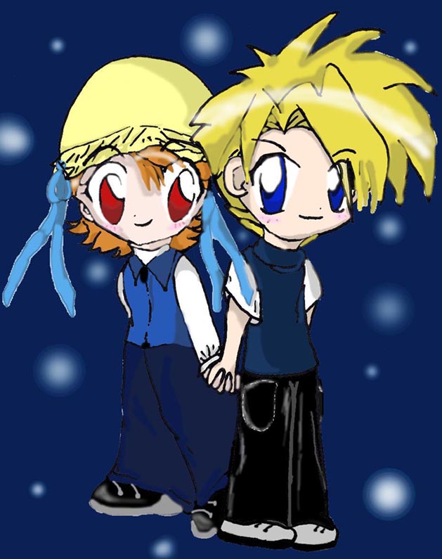 KAWAII! Sora and Yama holding hands! ^^ By Little_Angel_Of_Love