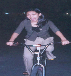 The writer goes off on her biking adventure.