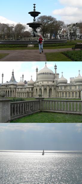 Brighton: Me rugged up; India in Brighton; More of that view