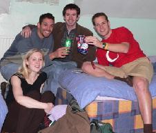 Cam, Ol, Sal & I on NYE in Nottingham. Was surprising good fun. Lots of pubs and clubs there to have a merry old time.