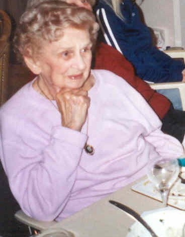 Nanna Laurie at one of the Morris' Christmas lunches. I believed she made her famous Date Cake.