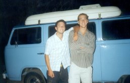 Shane (left) & AJ (right), in front of AJ's kombi
