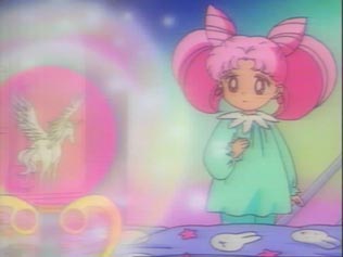 Chibi Usa takes a last look at Pegasus