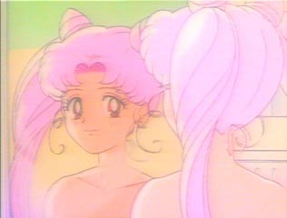 Chibi Usa admiring her body