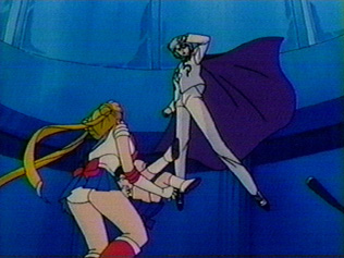 Under skirt view of Sailor Moon's panties