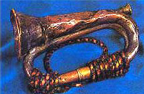 The Balaklava Bugle
sounded by Trumpeter Billy Brittain at the charge of the Light Brigade, 1854
The Queen's Royal Lancers Regimental Museum
Belvoir Castle, Leicestershire
Gift of Mr Laurence Harvey, 1964