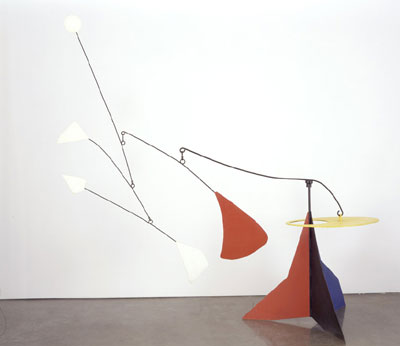 Alexander Calder
Yellow Disk
Standing mobile: painted steel with mobile and stable elements
Mobile height: 114 inches
Mobile span: 112 inches
Base: 46 x 38 inches
1953