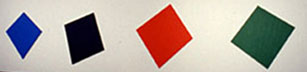 Ellsworth Kelly, "Blue Black Red Green"