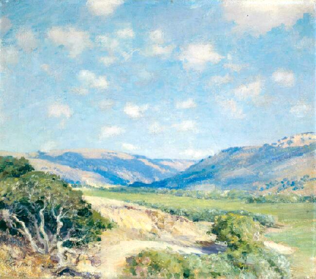 Guy Rose
Carmel Valley
oil on canvas
21 x 24 inches
c. 1918