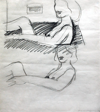 Tom Wesselmann
Bathtub Nude Drawings
pencil on paper
10 x 11 inches
1964