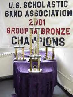 Our Trophies on display in the main office