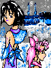 Princess Saturn and Small Lady In Winter