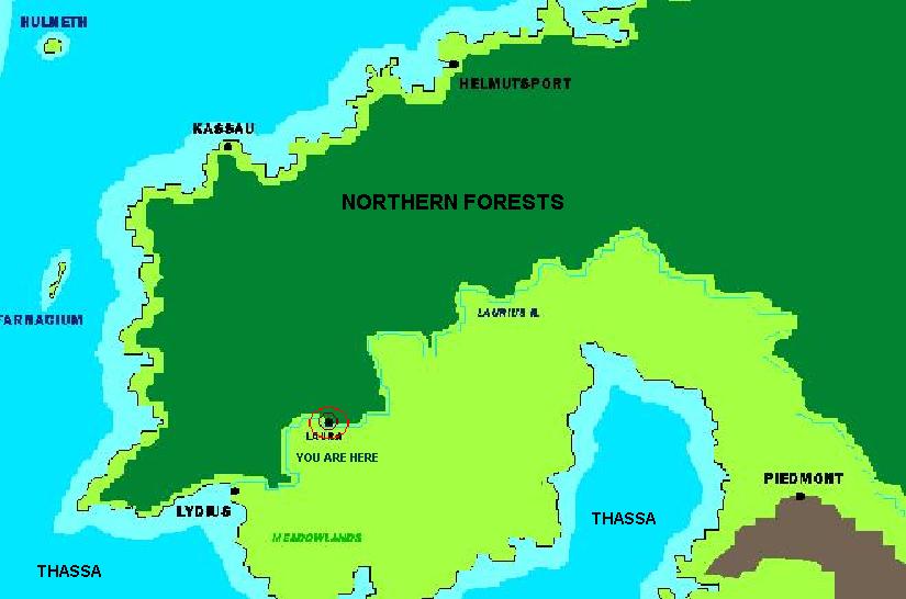 Portion of Marcus of Gor Map