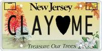 Clay license plate