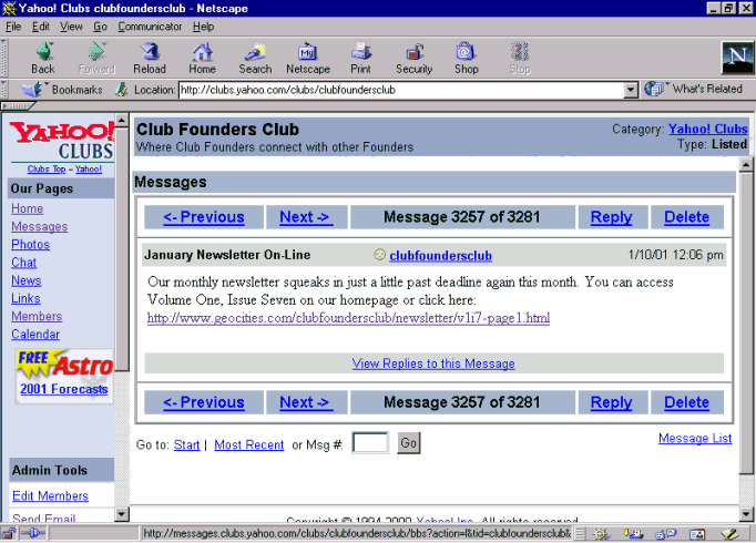 Standard Message Form