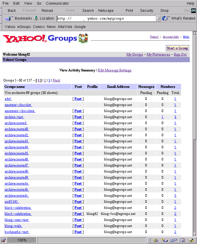 YGroups MyGroups
