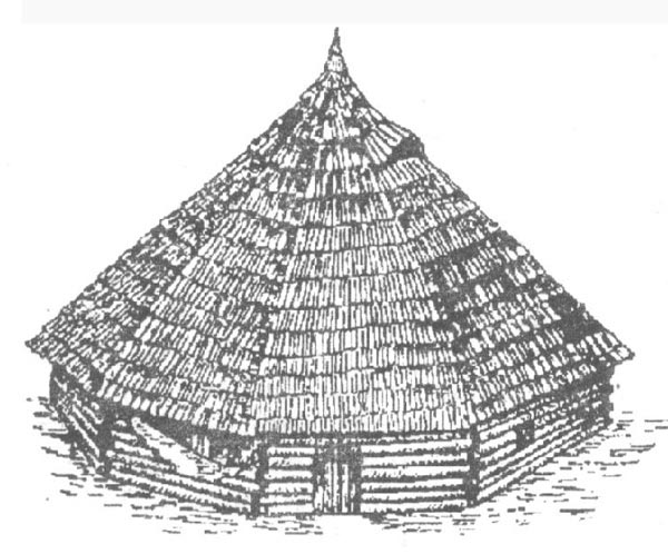 Reconstructie de locuinta dacica (2)