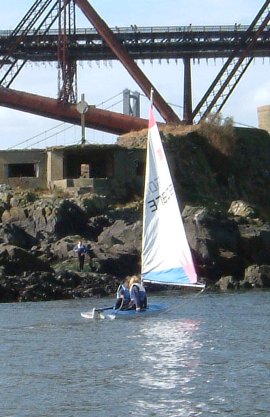 sailing past the island