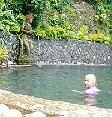 a dip in the mountain spring